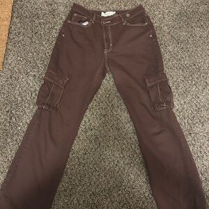 Women's Brown Cargo jeans
